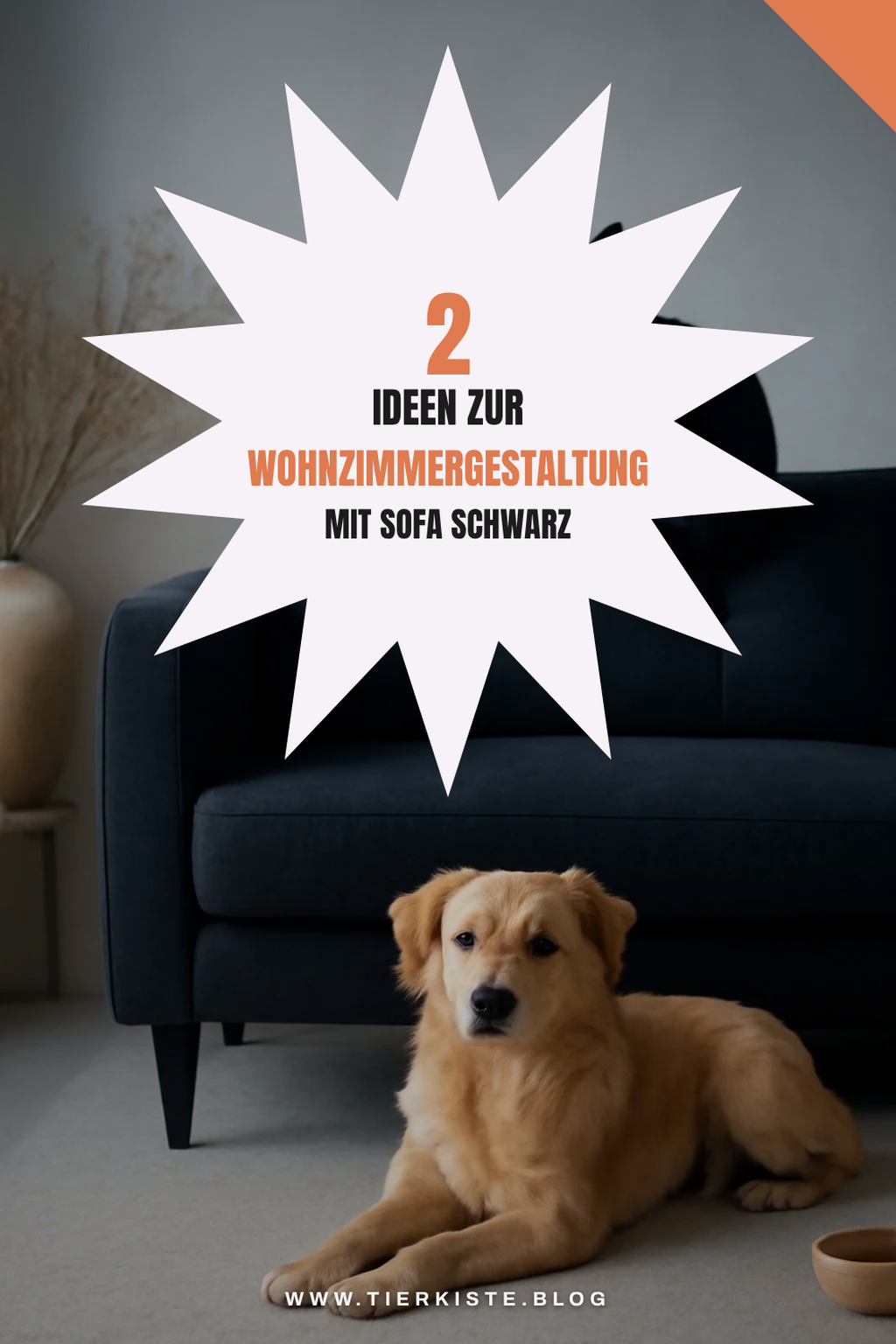 So gestaltest du dein Wohnzimmer rund um das schwarze Sofa