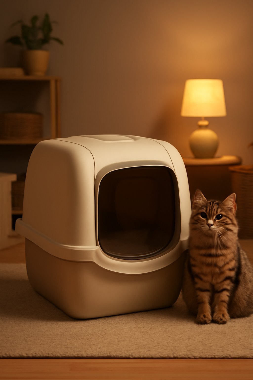 Selbstreinigendes Katzenklo elektrisch