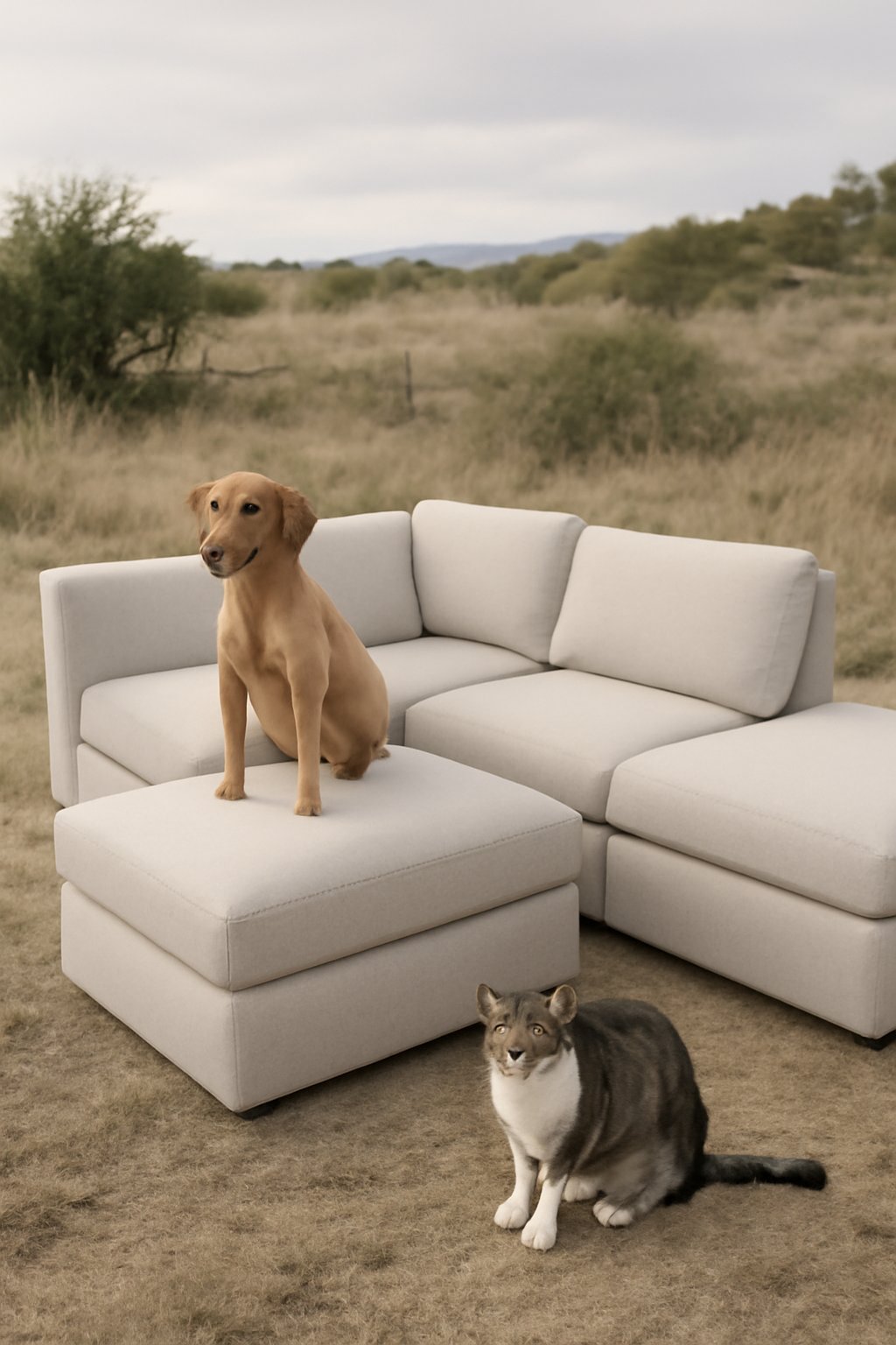 Ecksofa L-Form grau 220x150
