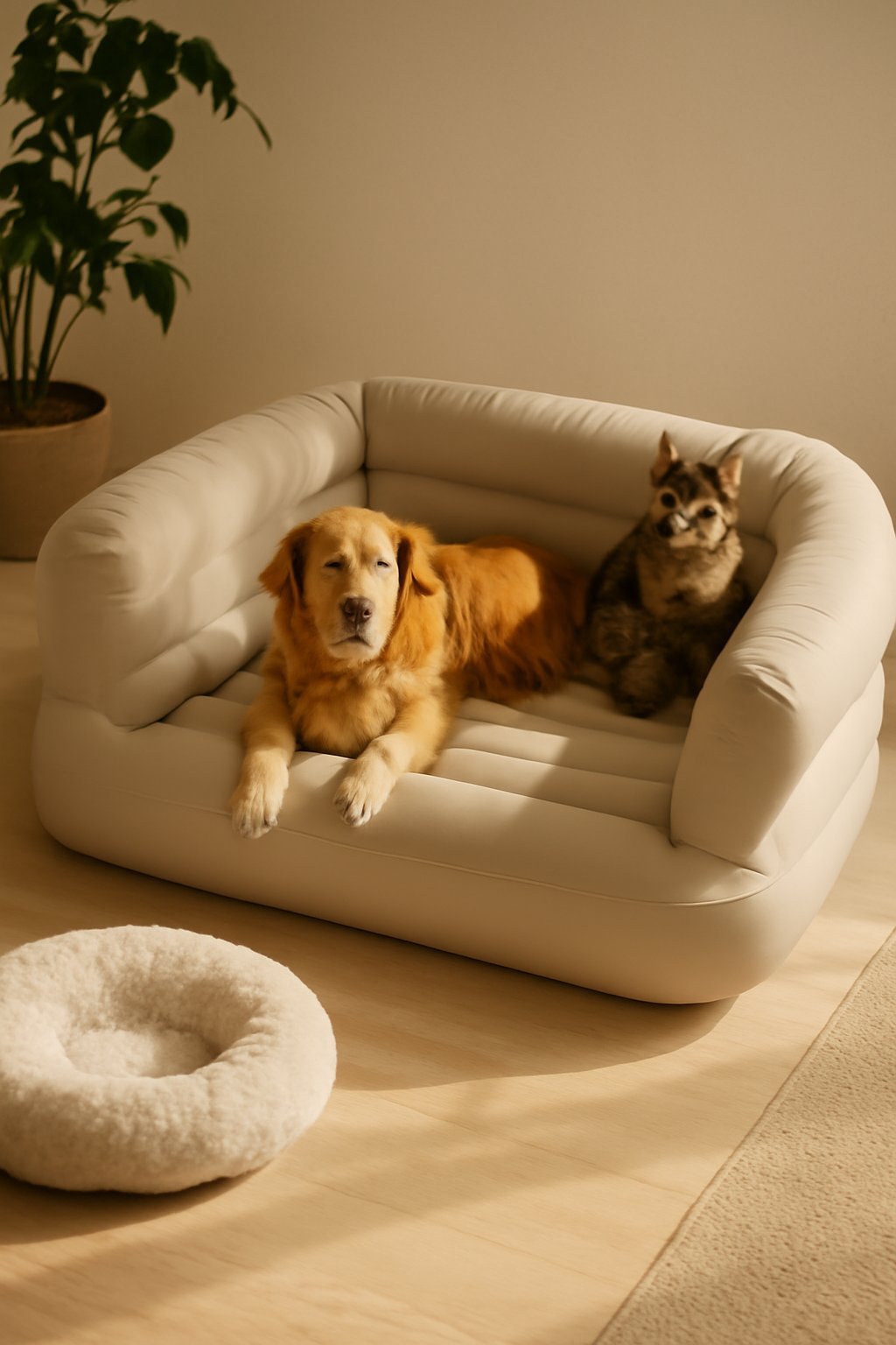 PVC aufblasbares Sofa grau