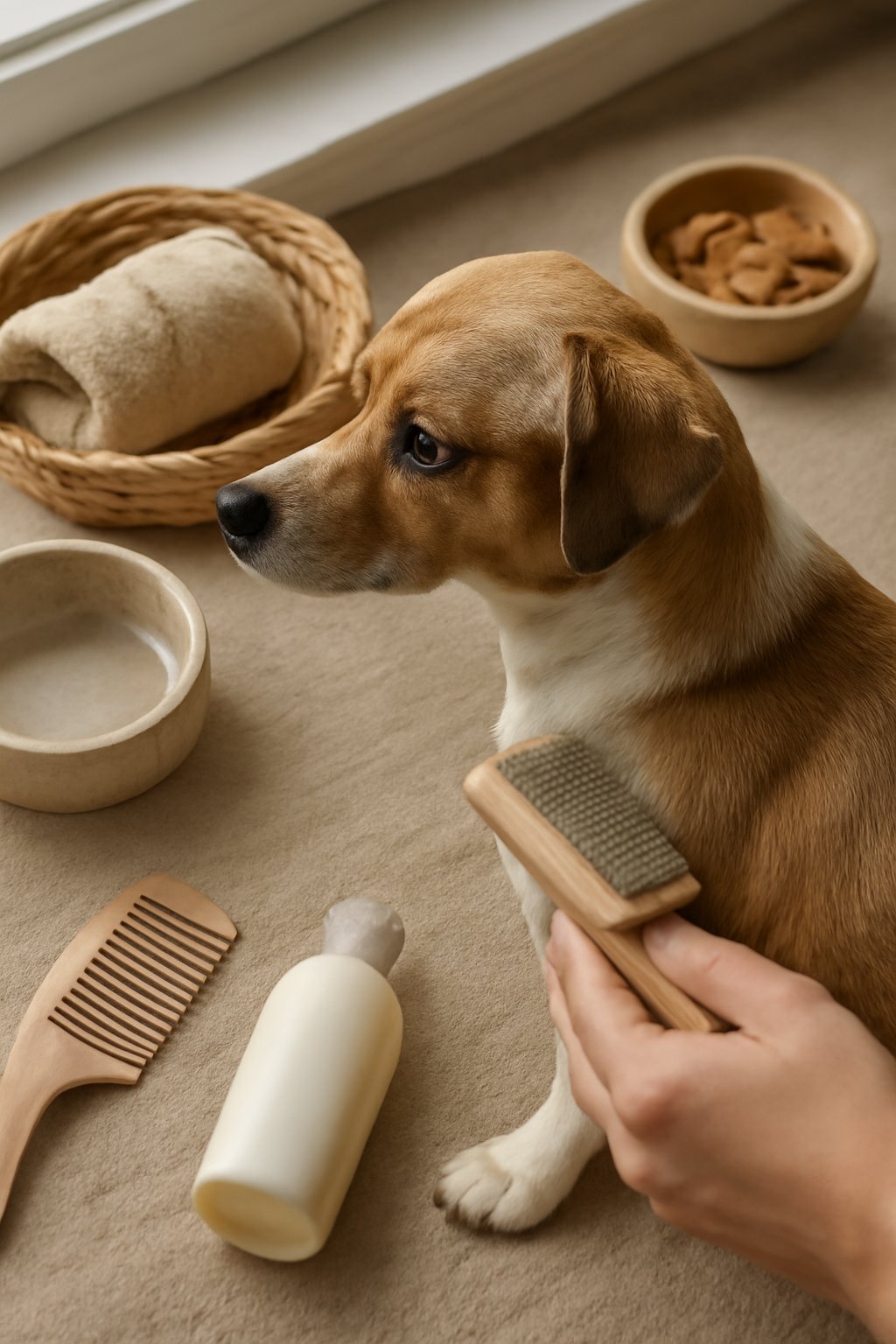 Gummibürste für Hunde mit Massagefunktion