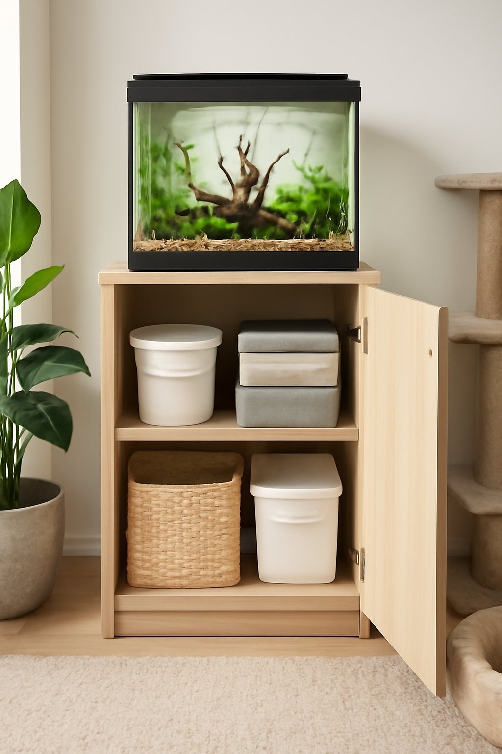 Stapelbare Boxen für Aquarienzubehör