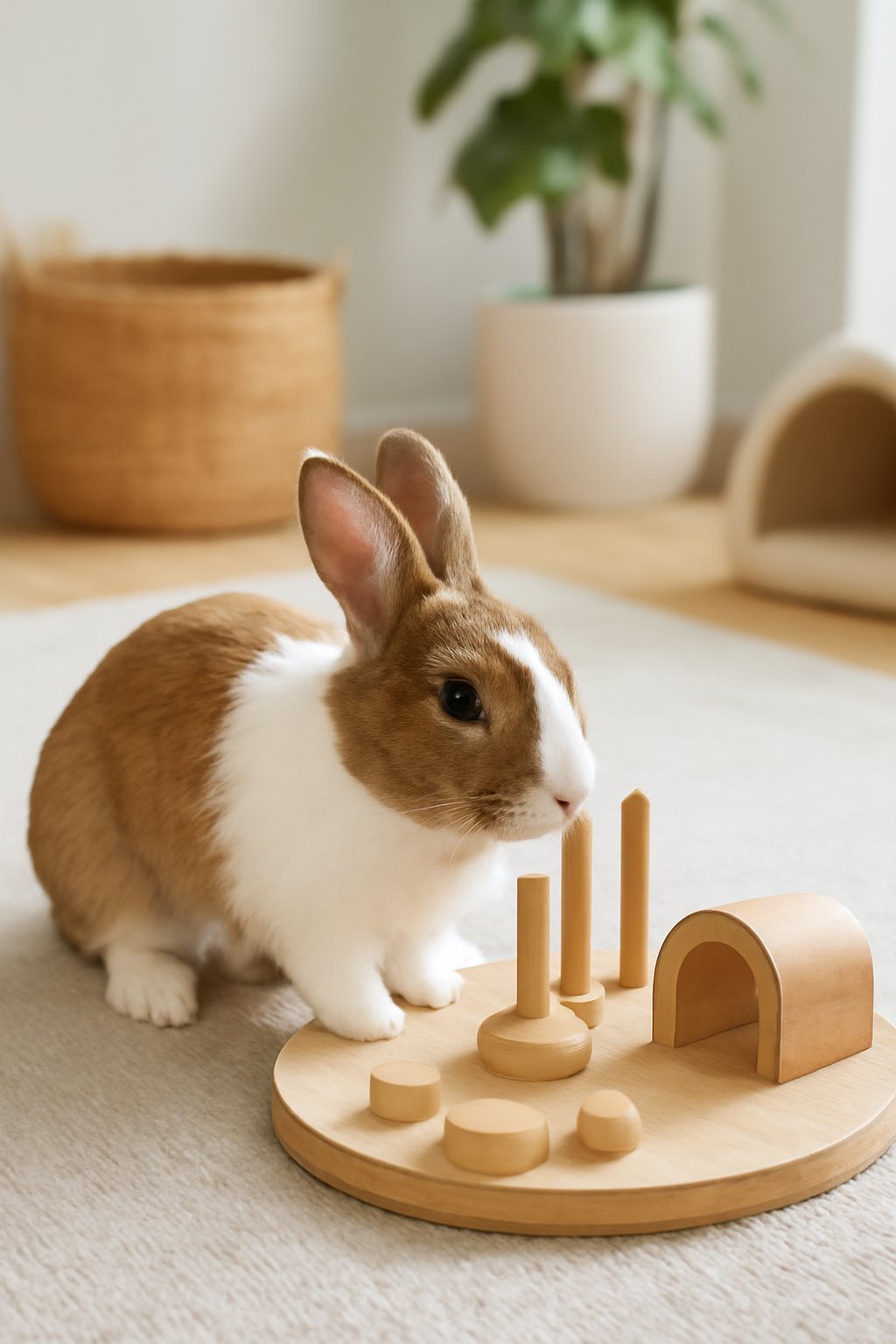 Kaninchen Kauspielzeug aus Holz