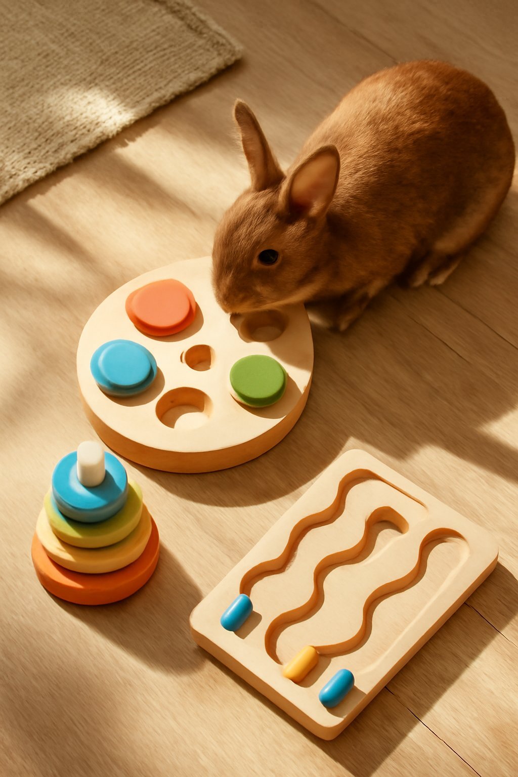Interaktiver Futterball für Kaninchen