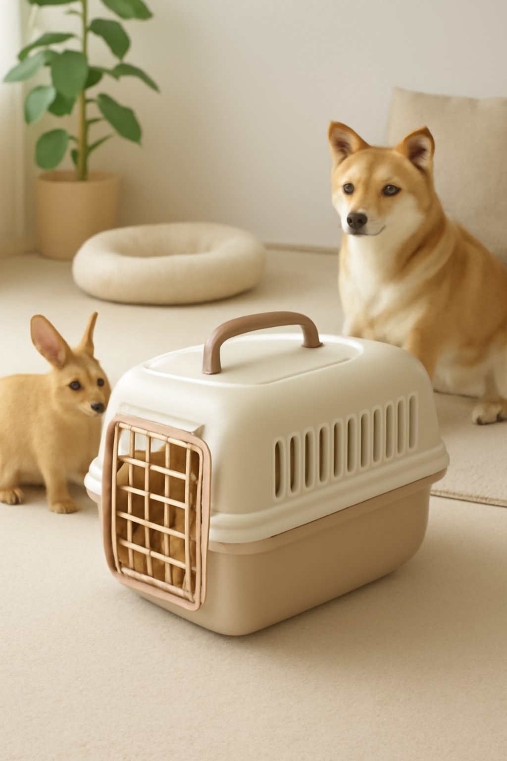 Kleintier Transportbox mit Fleece