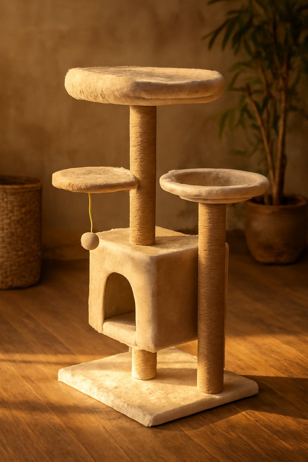 Design Kratzbaum mit Holz