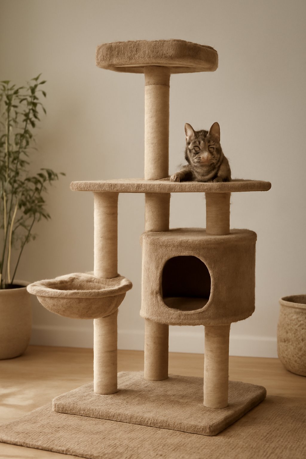 großer Kratzbaum für Katzen