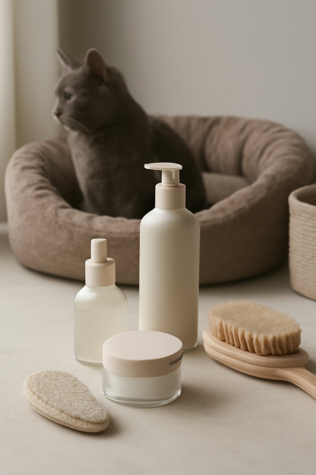 Katzenbürste mit Massagefunktion