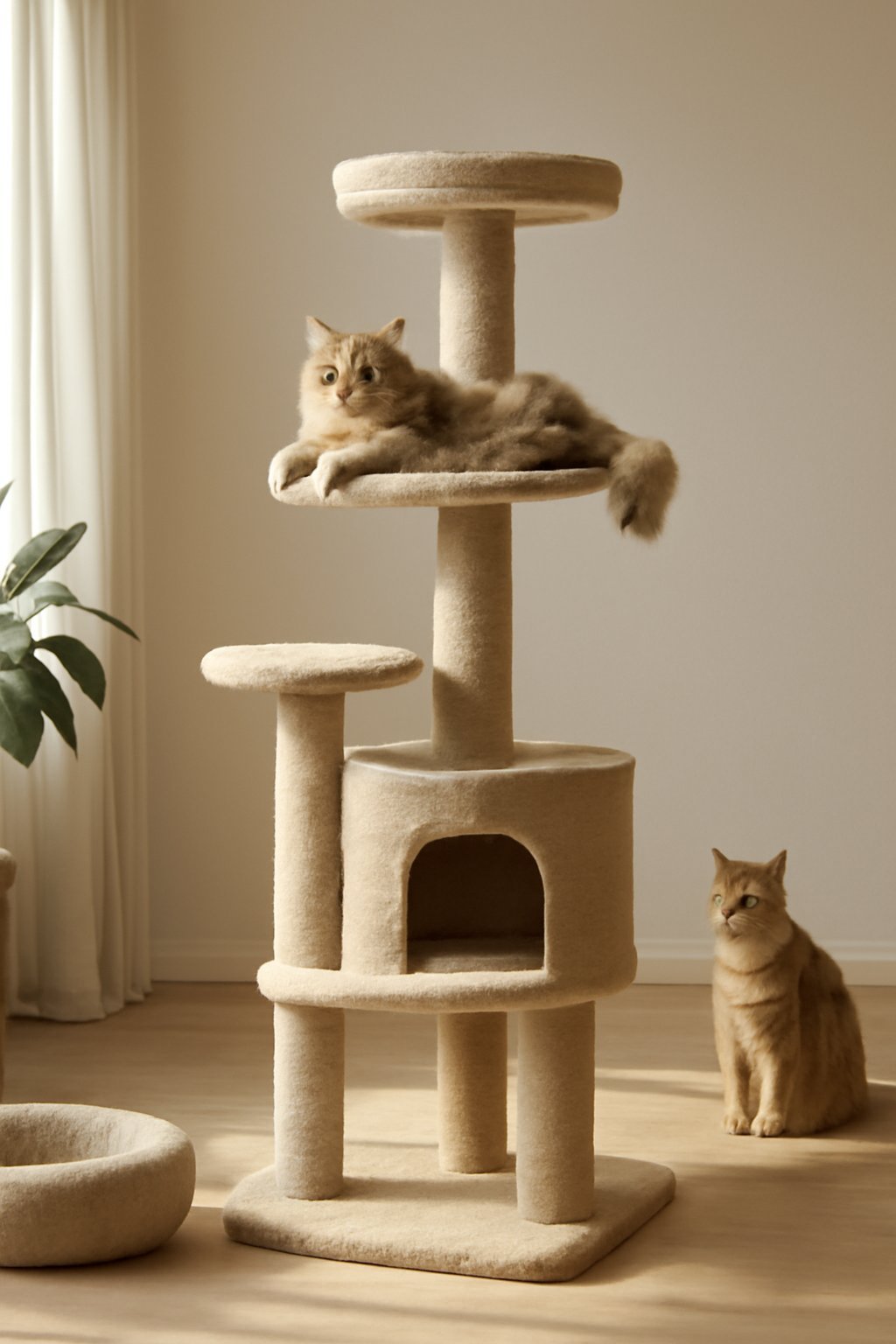 Stylischer Kratzbaum für Katzen