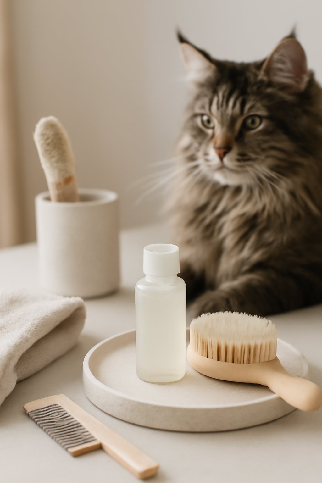 Katzenbürste mit Edelstahlzähnen
