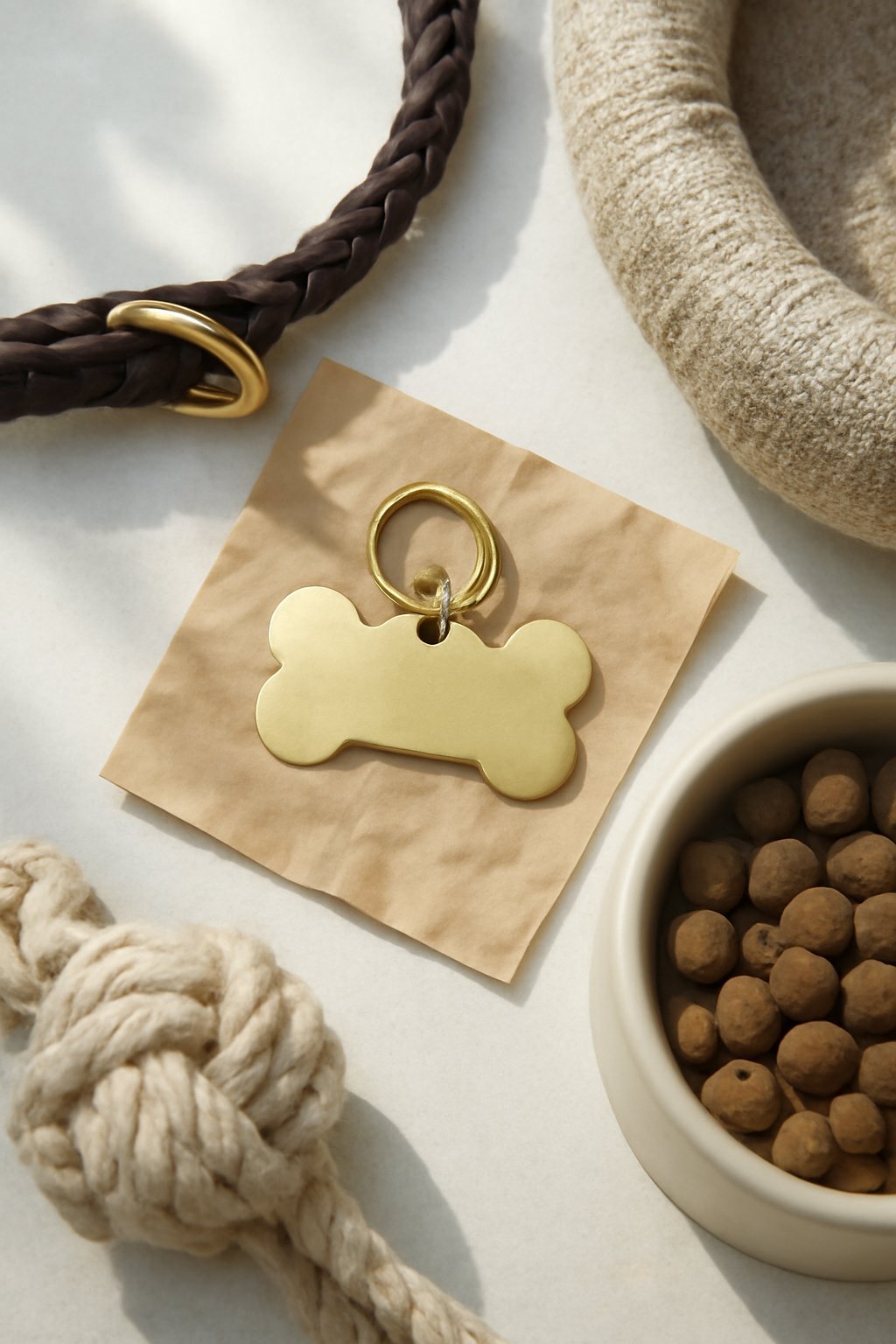 Hundemarke mit Herzgravur