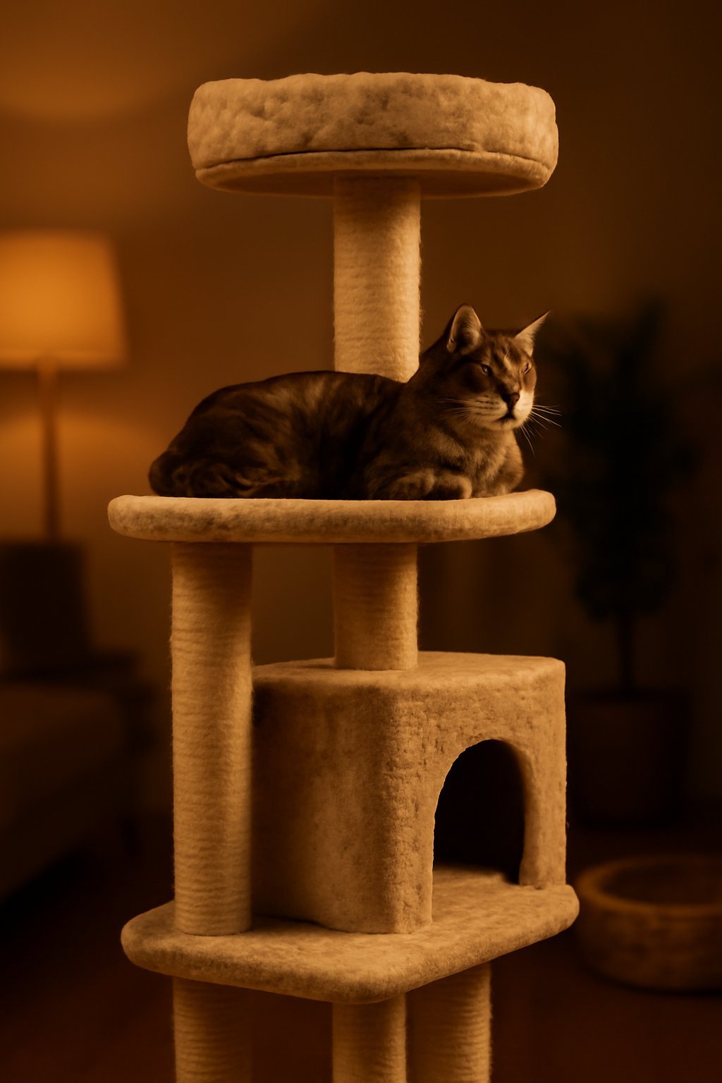 Katzenkratzbaum mit Höhle