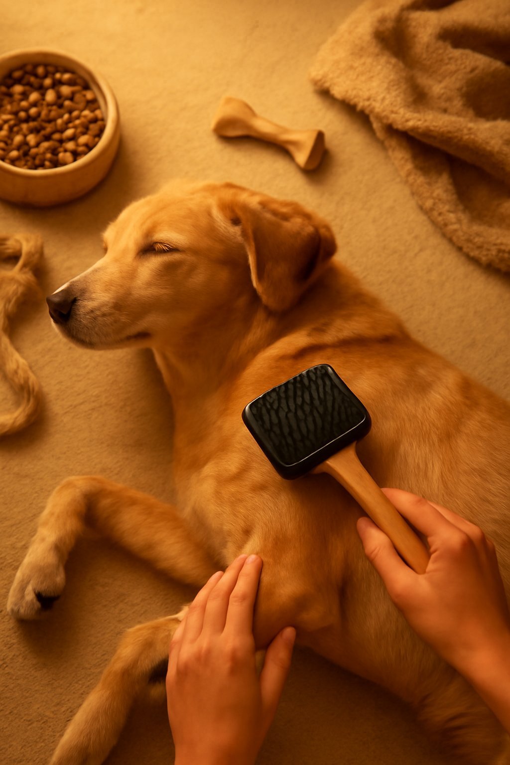 Hundehaarbürste mit Naturborsten