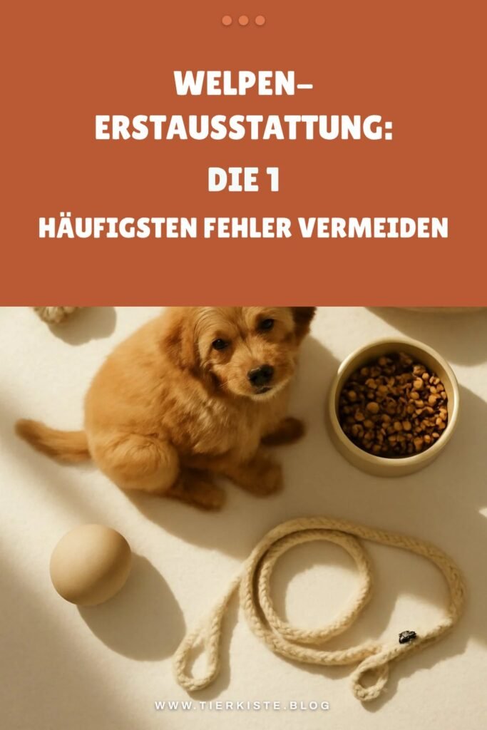 Welpen-Erstausstattung: Die 1 häufigsten Fehler vermeiden