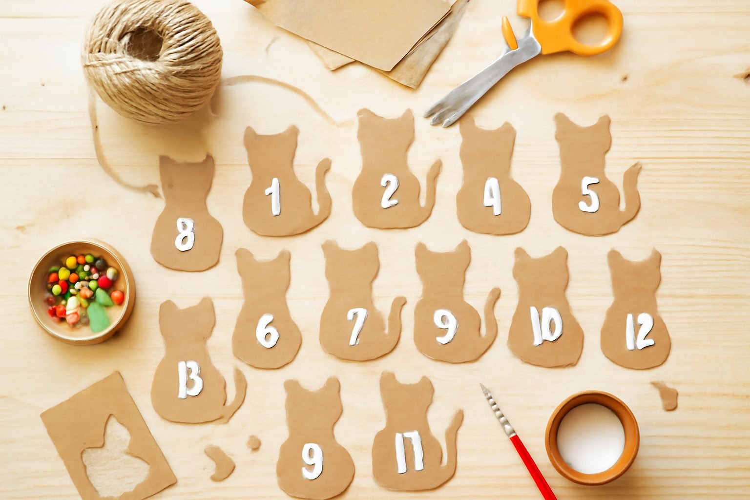 Adventskalender Katzen selber basteln — so geht es richtig