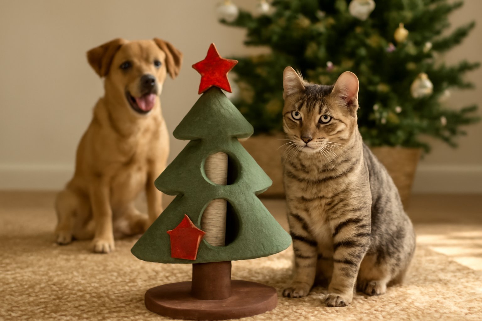 So schaffst du eine sichere Weihnachtsdeko für Haustiere