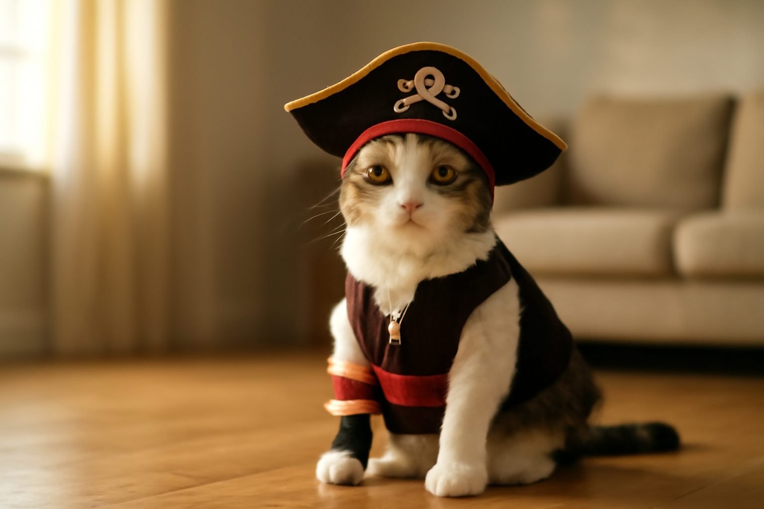 Pirat Halloween Kostüm für Katzen — günstig statt teuer