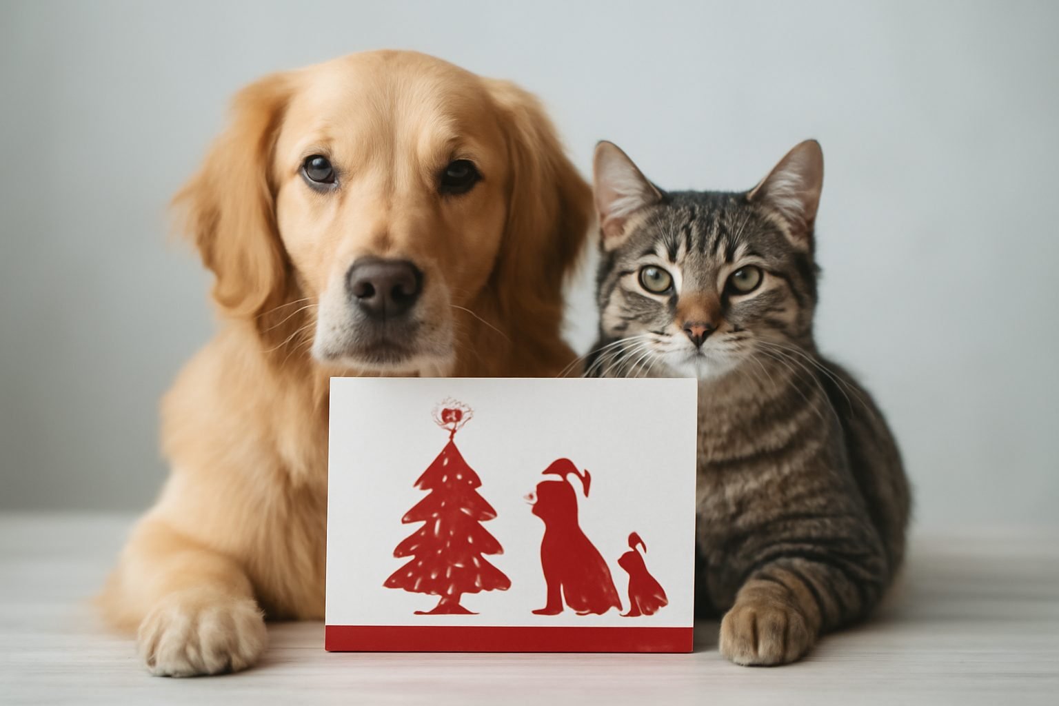 Weihnachtskarte mit Haustier gestalten in 6 Schritten