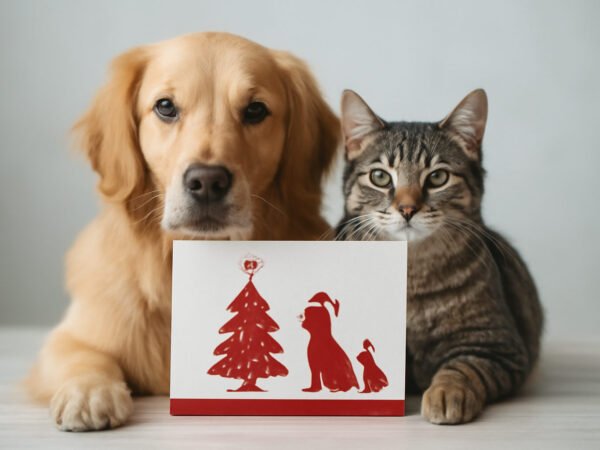 Weihnachtskarte mit Haustier gestalten in 6 Schritten